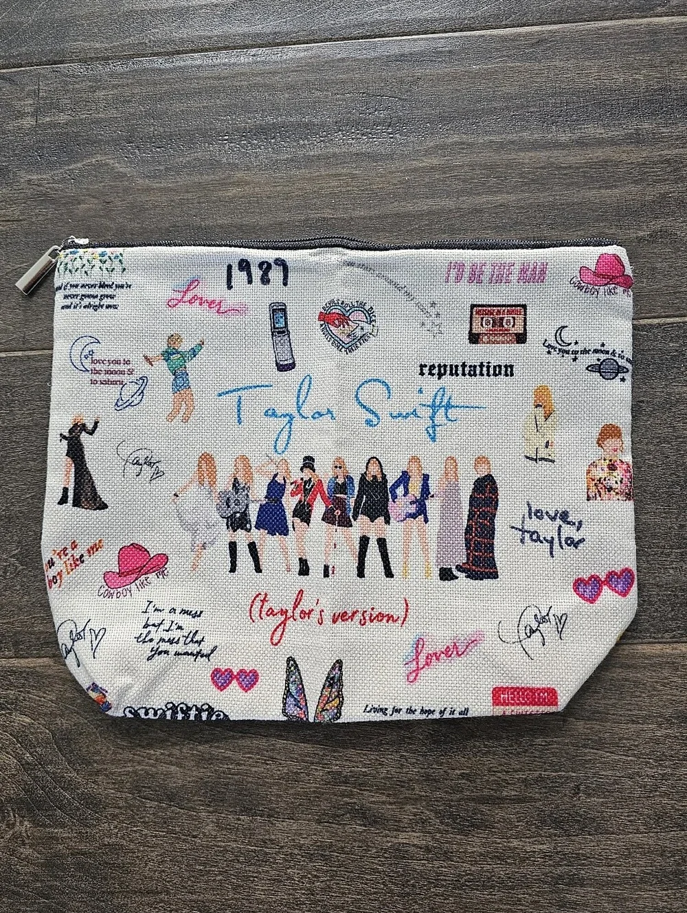 Taylor Swift Makeup Bag School Pencil Pouch 10 x 7 Swifties 1989 Lover